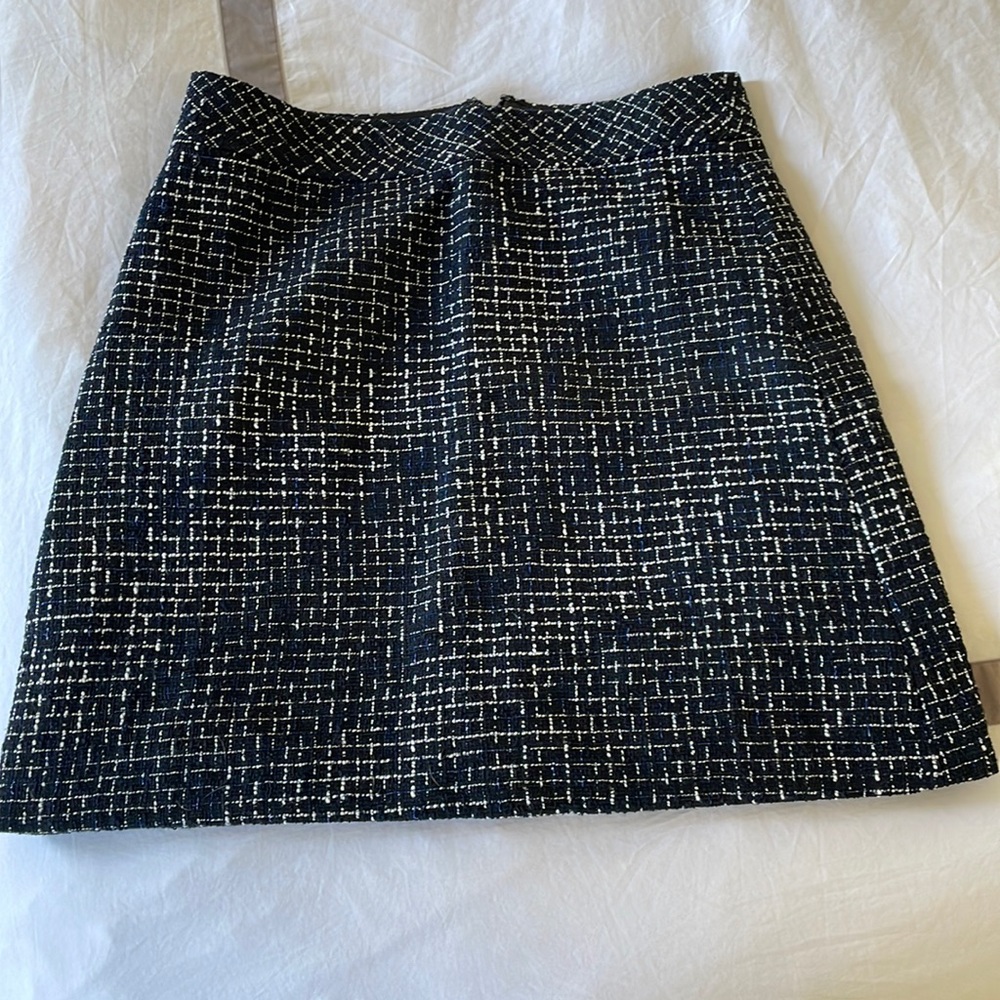 Tweed skirt - black, white and navy